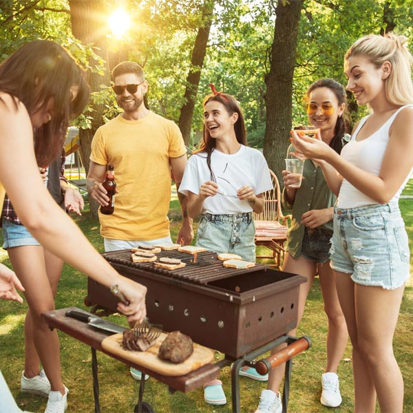 Group of friends at a barbecue party