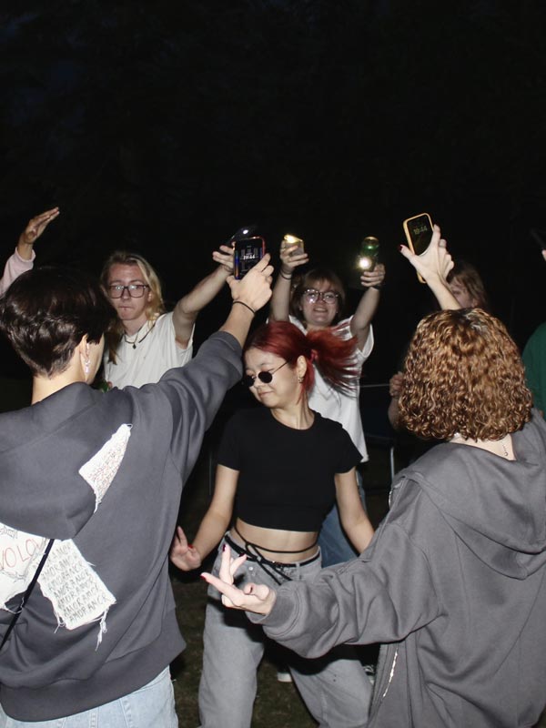 Group of friends partying